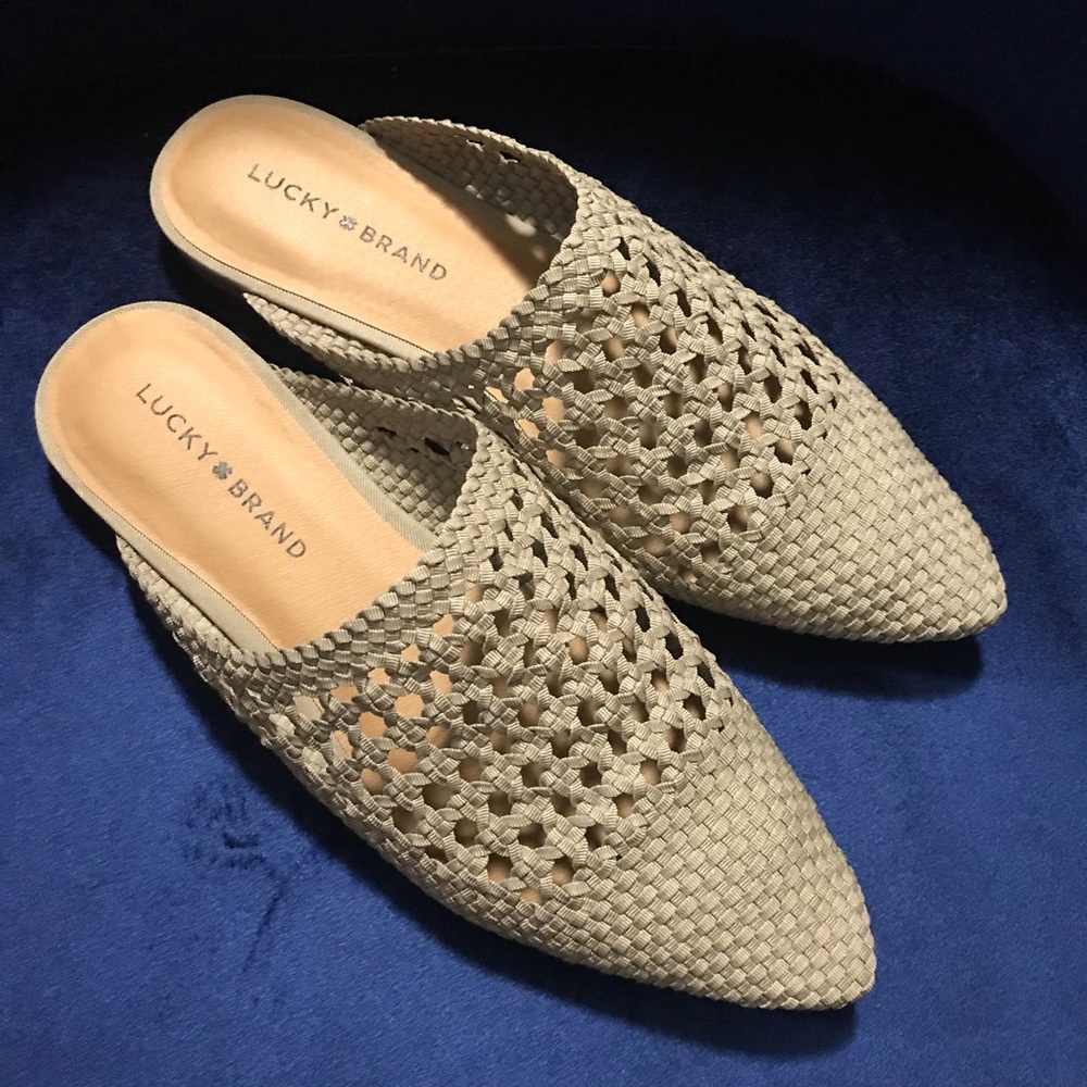 Lucky brand slip on woven loafers